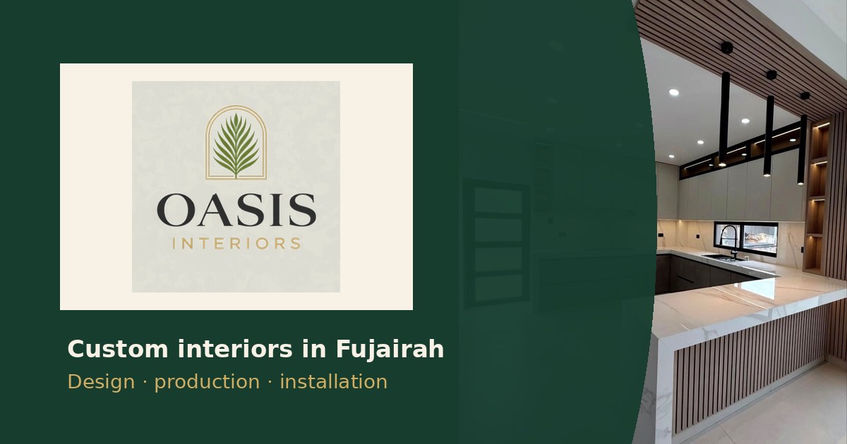Oasis Interiors Fujairah bilingual digital platform